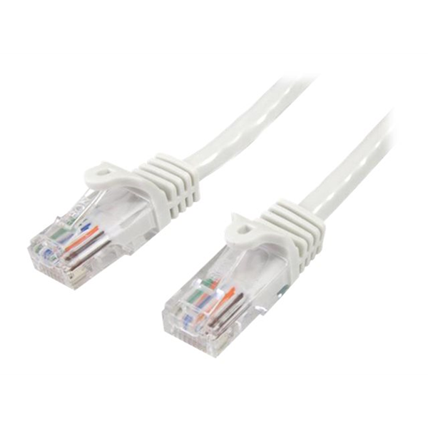 5m White Snagless Cat5e Patch Cable