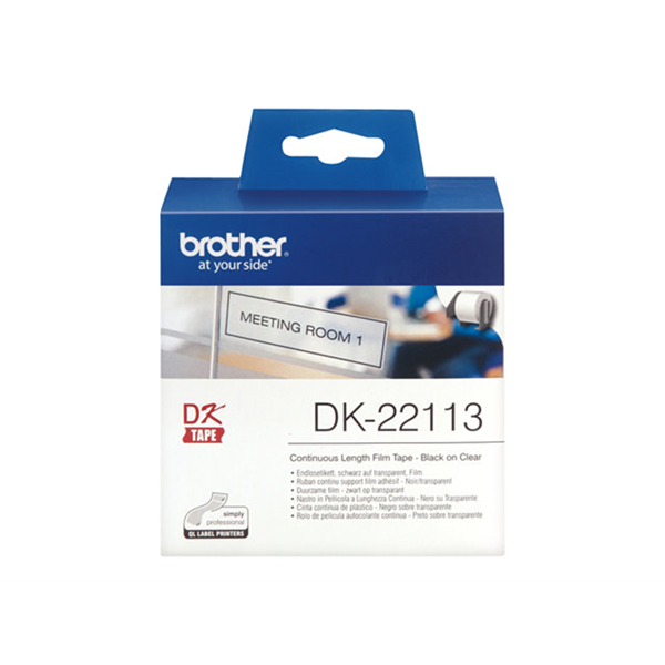 P-Touch DK-22113 transparant continue length film 62mm x 15.24m